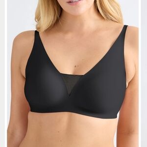 Nwt Knix XXXXL Shadow Mesh Tshirt Bra Black Butter Soft